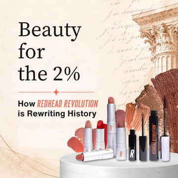Describe what's actually in the image, not "Brand Evolution Redhead Revolution.