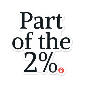 Part of the 2% Sticker